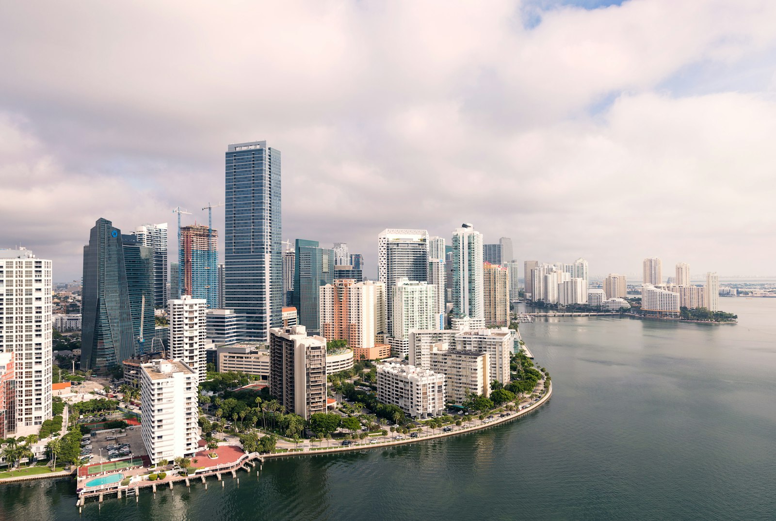 Aerial view of the Brickell skyline in Miami