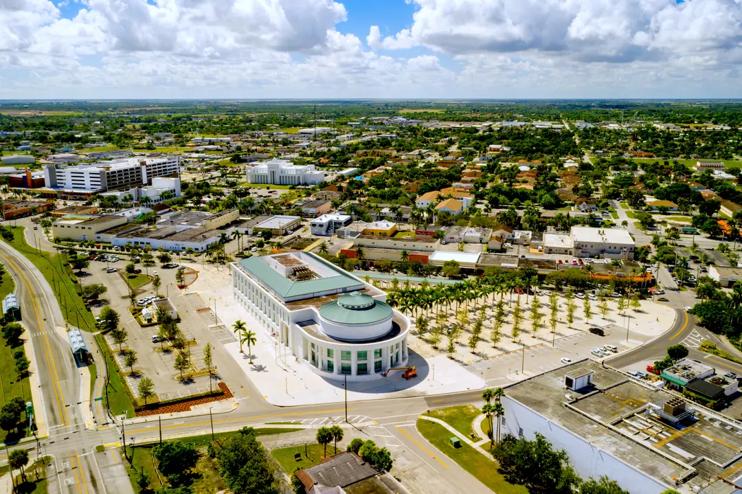 Aerial view of downtown Homestead, Florida